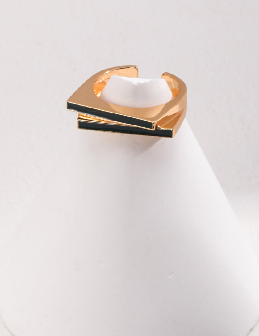 18K Gold Vermeil-Edgeform Ring